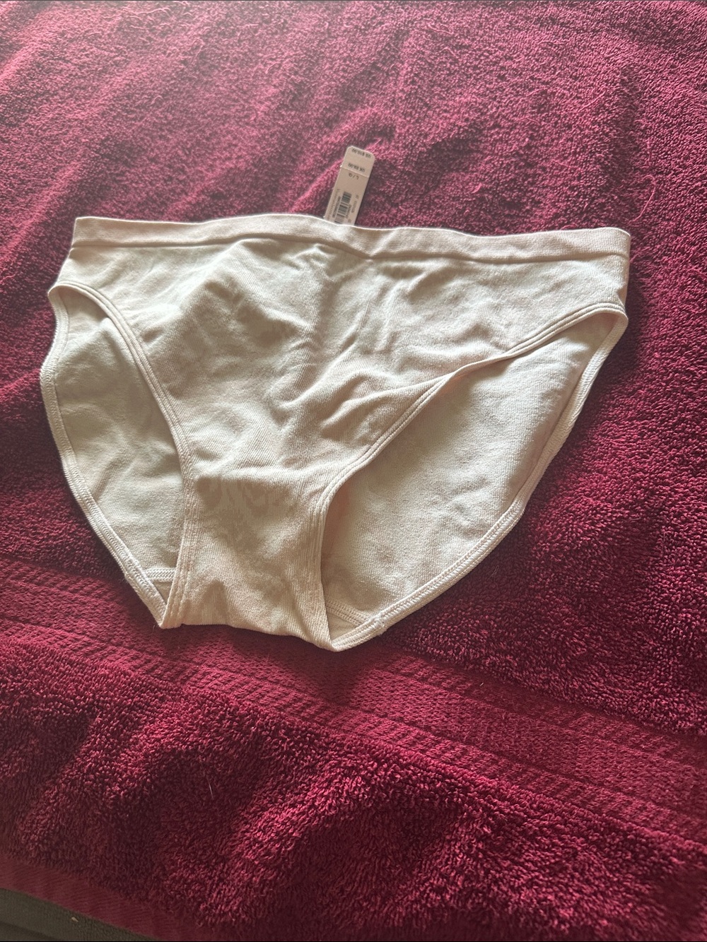 Victoria's Secret Light Pink & Cream  Bikini Seamless Panty
